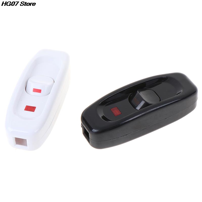 1Pcs Bedside Lamp Switch AC 250V 10A Inline ON/OFF Table Desk Lamp Cord Cable Switch With LED Indicator Light 2Colors Random
