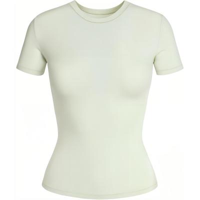 Soft Slim Fit Comfortable Crew Neck Short Sleeve T-Shirt Women Tops Spearmint SP-TSH-0638-SPN