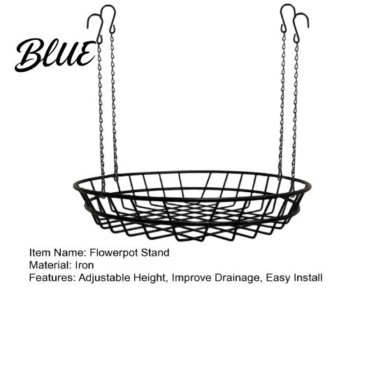 Floor Plant Shelf for Living Room Adjustable Planter Inserts Large Pots  Raiser with 4 Hook Chains  Metal False Modern Stand Bottom Pot Filler