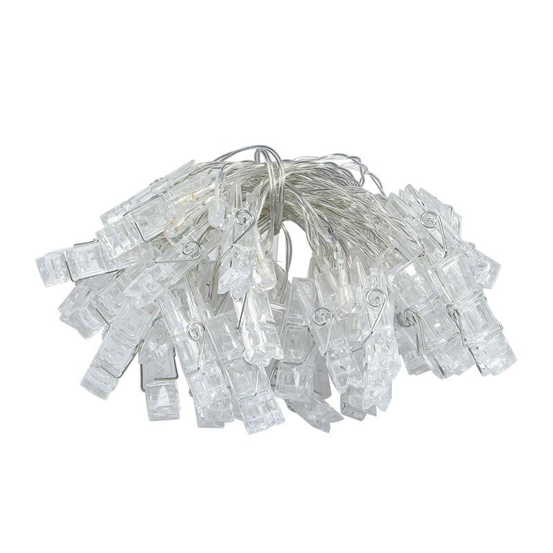 LED Photo Clip String Lights - Decorative, Battery & USB Powered with Remote Control