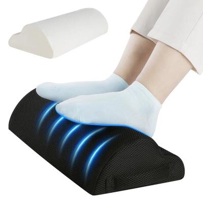 Ergonomic Memory Foam Footrest Cushion, Semi-Cylindrical Leg Pillow for Office Desk Comfort and Leg Fatigue Relief