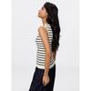 Gu By Uniqlo Rib Knit Striped Square Neck Tank Top