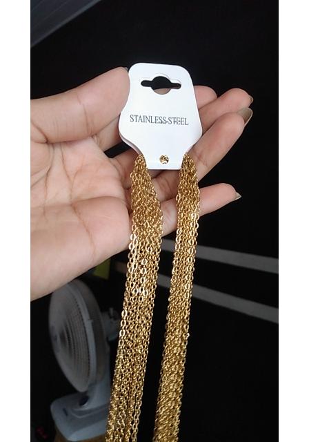 LUXUSTEEL 10Pcs/Lot Stainless Steel Chains 2mm/1mm O Shape Rolo Link Cuban Long Necklace For Women Pendant DIY Jewelry Wholesale