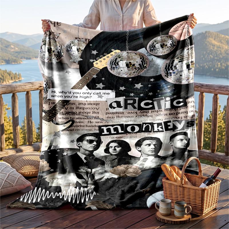 Warm Flannel Throw Blanket,Arctic Monkeys Lightweight Cozy Blanket For Bed Sofa And Daily Use