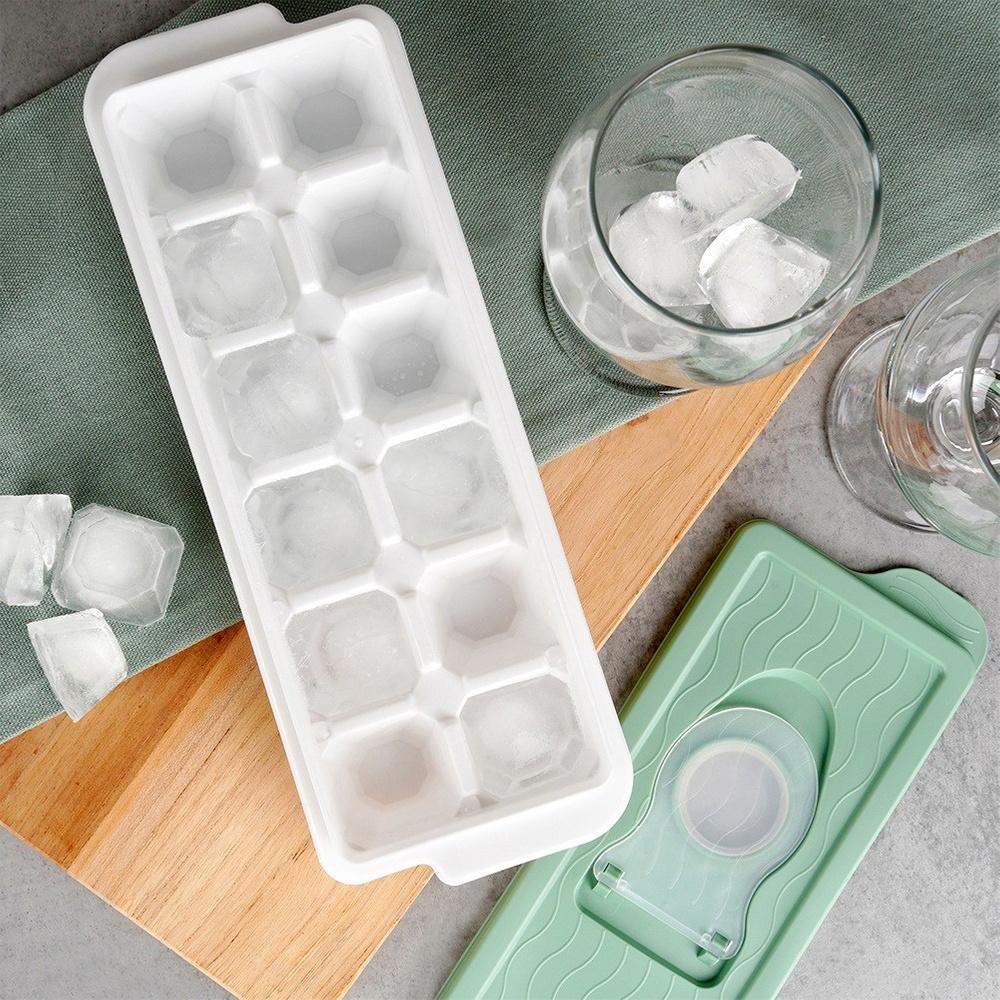 Foremka na Lód Forma Kostki Lodu do Mrożenia Kostek z Pokrywką