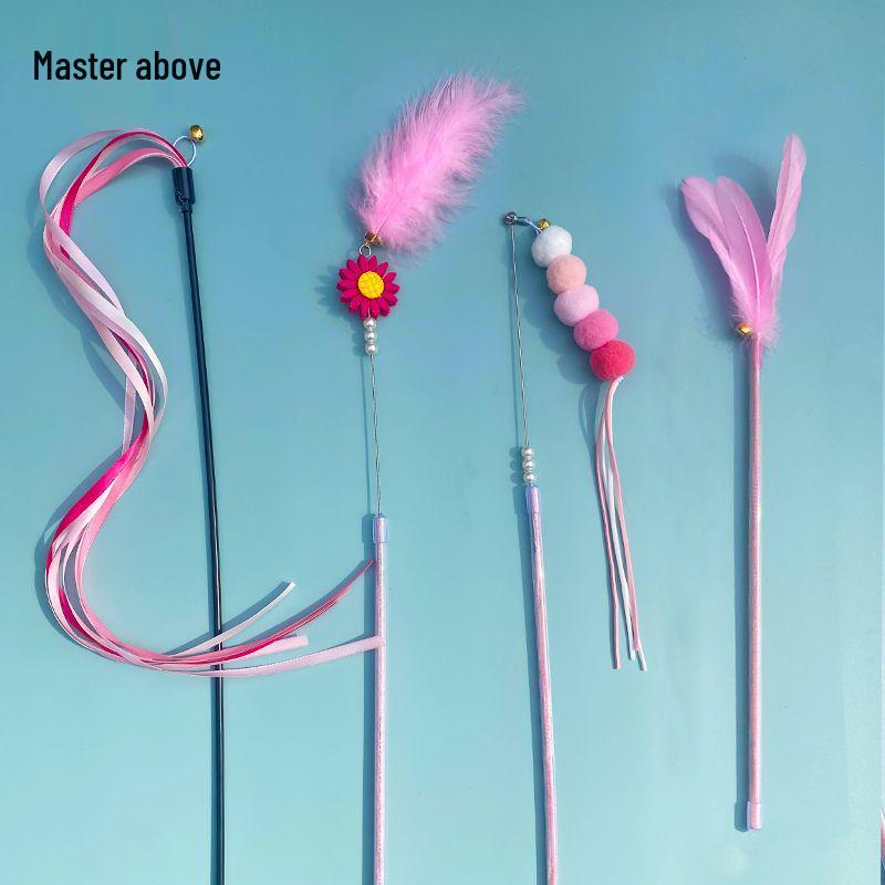 Lange Angel mit bunten Federn - Handgefertigt, langlebig und elastisches Spielzeug im Angelstil