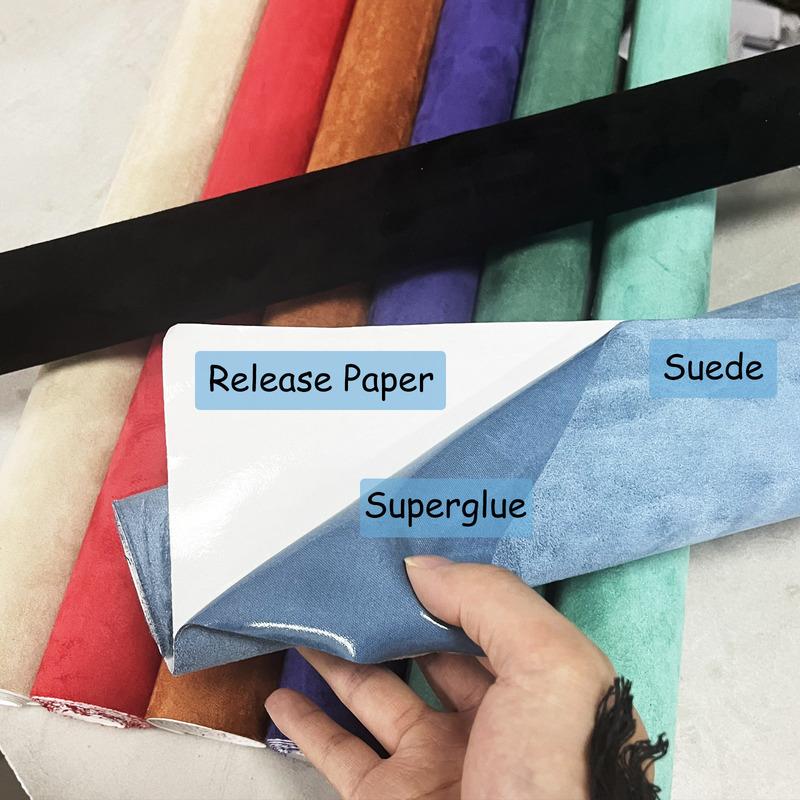 300/150cm Multi Color Black Self Adhesive Suede Fabric Leather Sticky Retractable Velvet Roll Suede Adhesive Leather Repairs