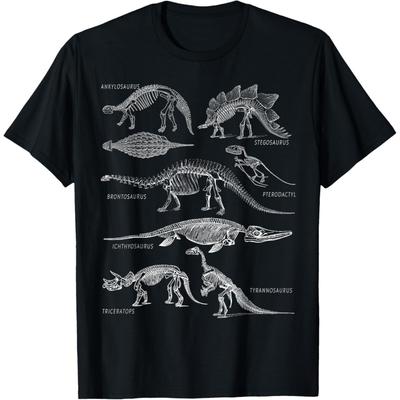 Oblečení s kostrou dinosaura Dinosauři Paleontologie Alt Art Tričko