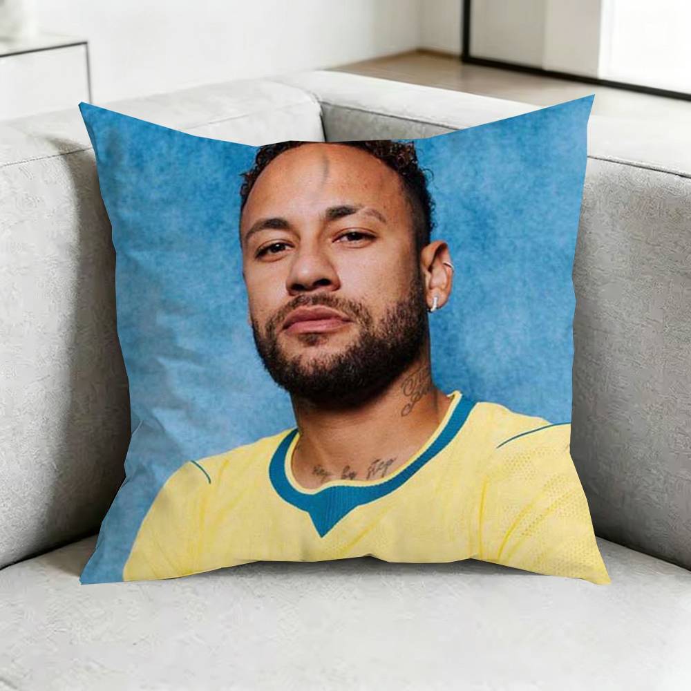 Football Sport NNeymarR Pillow Case Square DoubleSided Sofa Cushion Cover Bedroom Bedside Pillow Gift