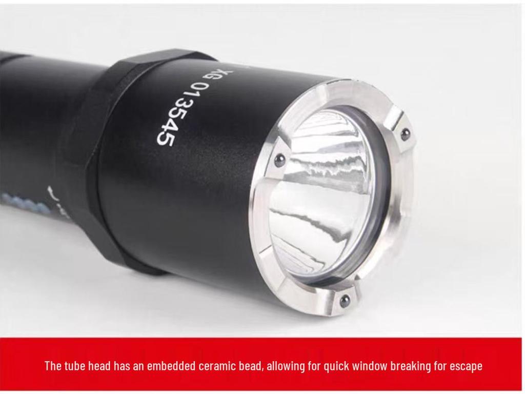 High-Intensity Rechargeable Tactical Flashlight - Super Bright Aluminum Alloy for Outdoor Security and Patrol