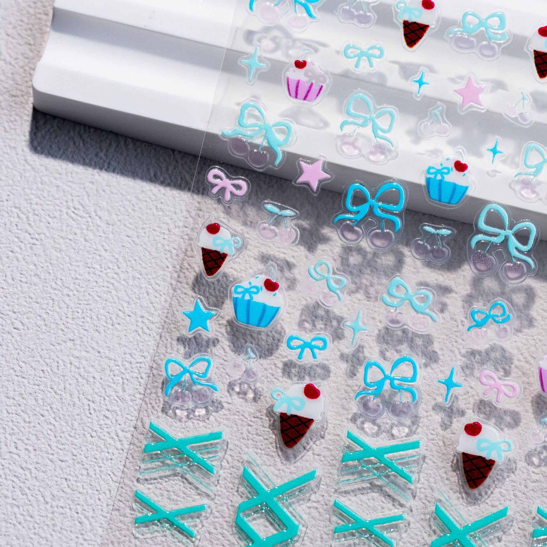 Cyansea Cherry Cake & Butterfly Fruit Jelly Nail Art Stickers CG-189