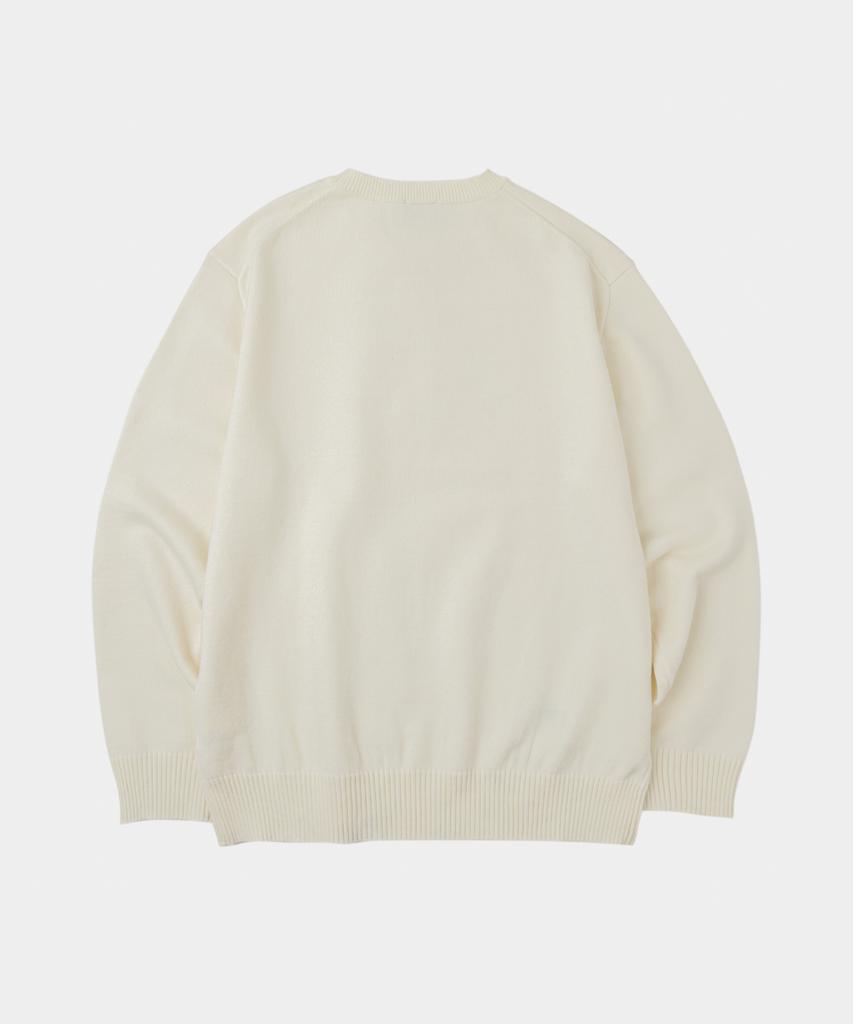 LETTERCOMO Essential Daily Round Knit Ivory