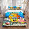 Custom Name Spongebob Patrick Ocean Fun Print 3Pcs Bedding Set Duvet Cover With 2 Bedro Pillowcase Home Birthday Gift