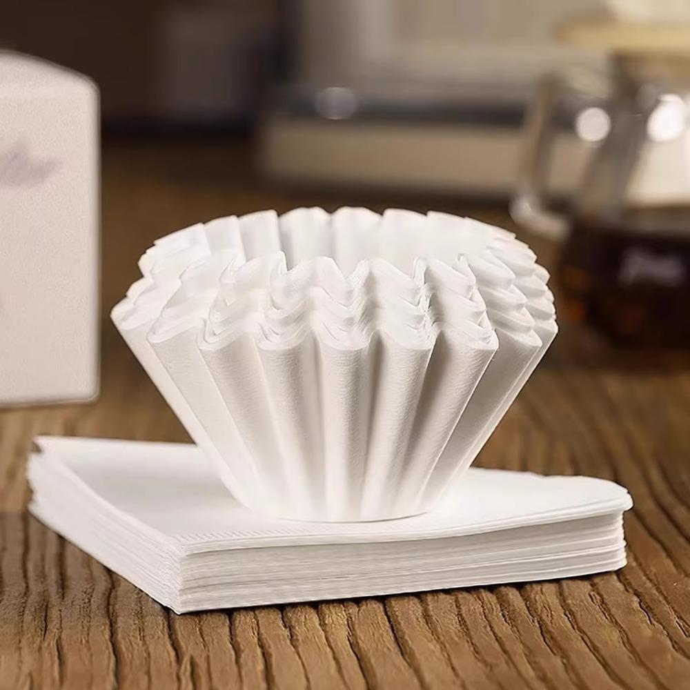 50 Stück/Box Handwäsche Kaffeepulver Filterbeutel Kuchenart Handgebrühter Kaffee Papier Café