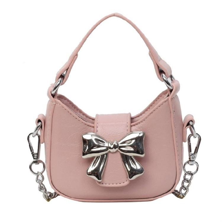 Chain Strap Messenger Bag for Women Bows Shoulder Bag PU Leather Crossbody Bag