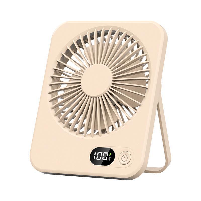 Desk Fan Table Portable Hanging Usb Rechargeable 180° Tilt Folding Personal With Power Display 5 Speeds Ultra Quiet