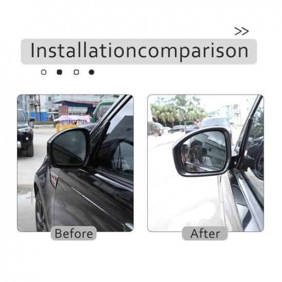 For Land Rover Discovery 4 14-19 ABS Carbon Fiber Side Mirror Visor Frame Trim