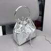 2025 Sac de Soirée Porté Main pour Femme en Cuir Verni Brillant de Designer de Luxe Sac à Main Seau à Poignée Ronde Marque Féminine Sac Bandoulière