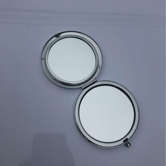 Retro Matte Round Pocket Makeup Mirror Portable Double Sided Folding Magnifier