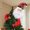 Nuove decorazioni natalizie, Babbo Natale e pupazzo di neve a cartoni animati, stella per la punta dell'albero, decorazioni per la punta dell'albero di Natale di casa