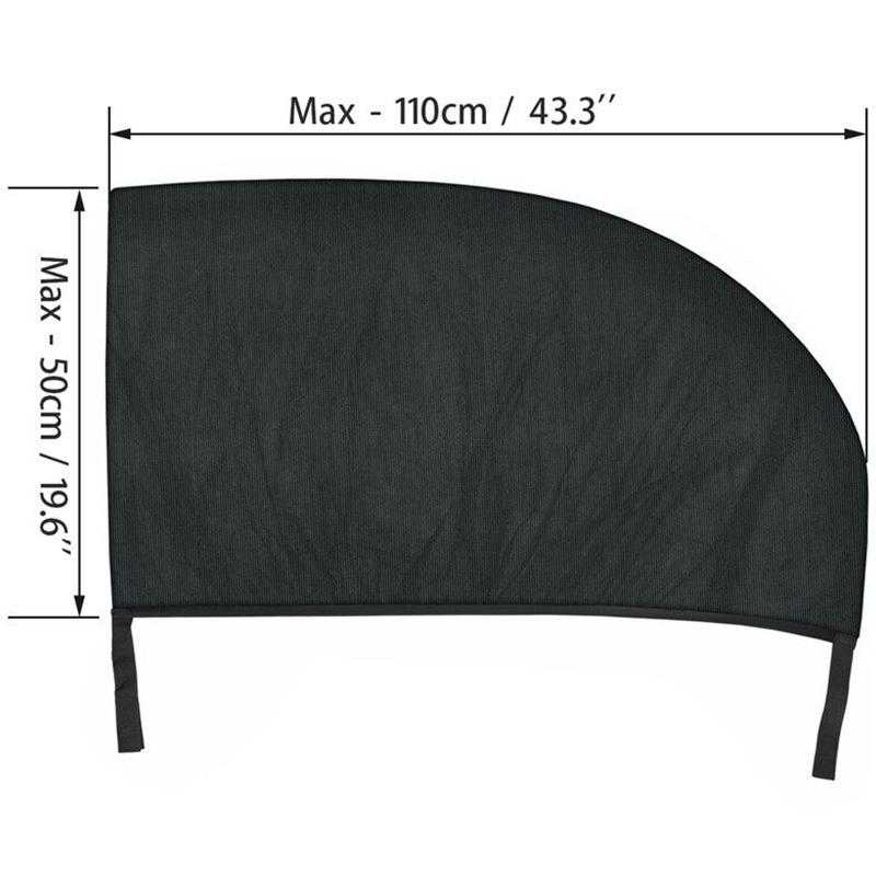 2Pcs Car Window Sunshade Mosquito Prevention UV Protective Breathable Mesh Side Window Sun Shade Cover Car Exterior Accessories