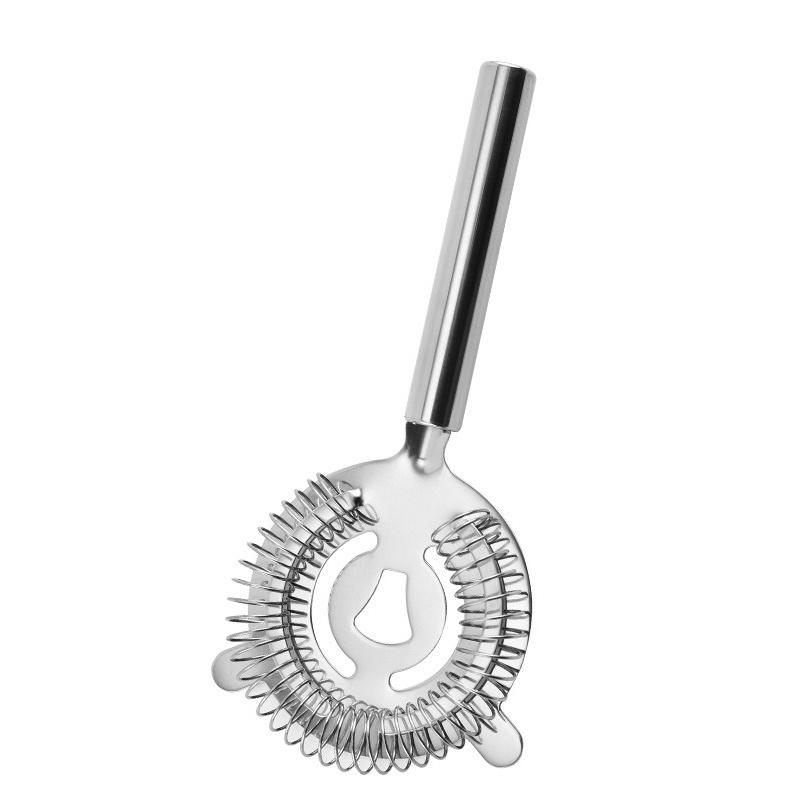 Stainless Steel Cocktail Strainer Ice Filter Sprung Deluxe Strainer Bar Professional Bartender Tools Round Handle Ice Separator