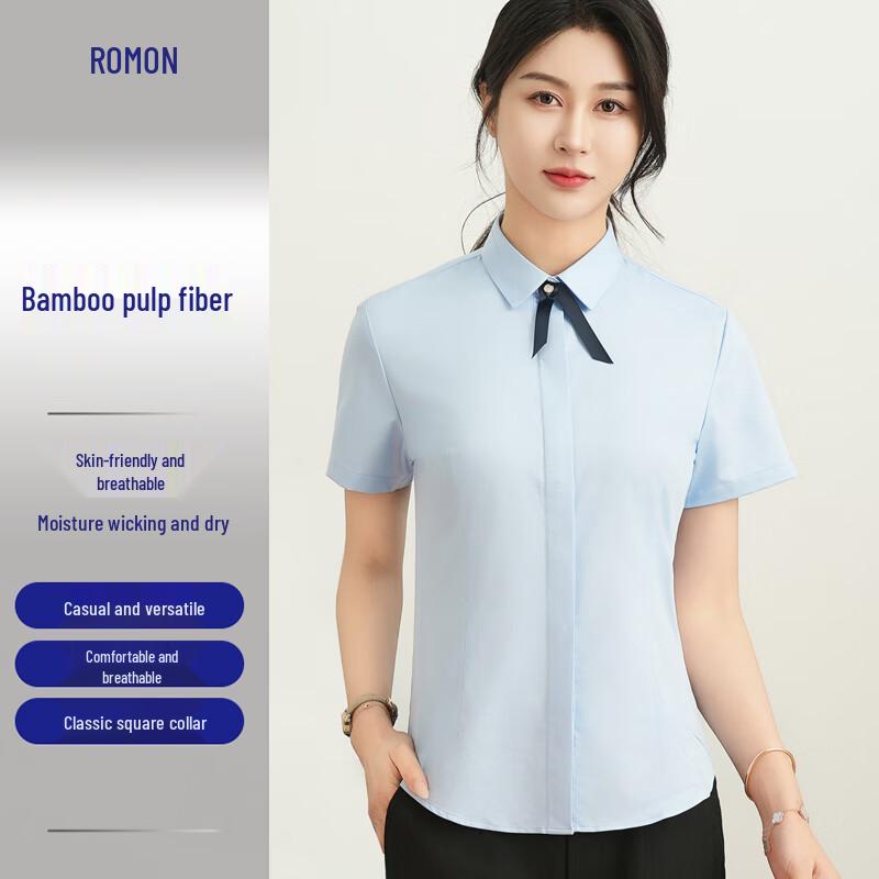 Romana Women s Bamboo Fiber Wrinkle-Resistant Short-Sleeve Shirt XL