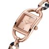 Watch FURLA CHAIN SQUARE Chain Square Pink Gold Dial Stainless Steel Quartz 25MM Watch Jewelry Accessory Accessories WW00026003L3 Brown [FURLA]