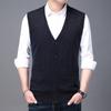 Men S Winter Sleeveless V Neck Knit Cardigan Vest
