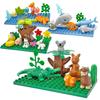 Educational Big Building Blocks Animals Toys  - Elephant Giraffe Shark Ocean Forest Scene Set for Children Learn And Recognition