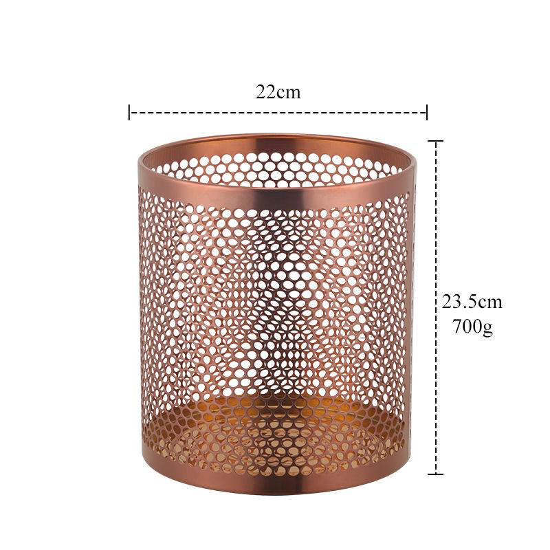 Golden Metal Waste Paper Bin Add Touch Of Elegance To Room Easy To And Clean Metal Golden Trash Can