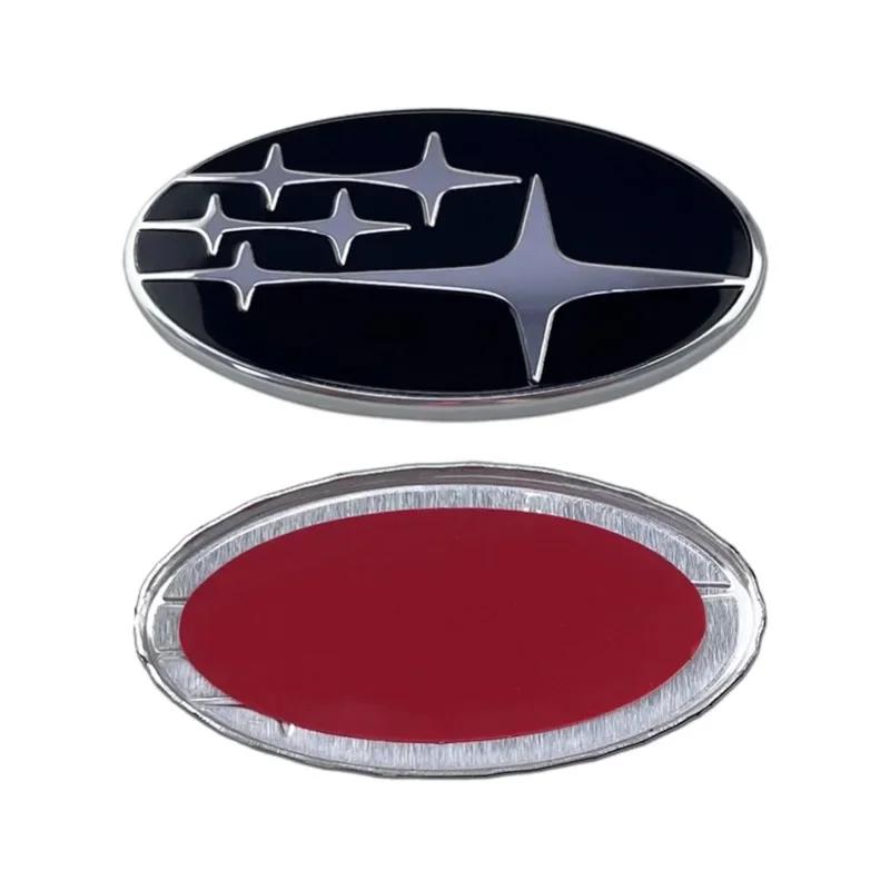 For Subaru FORESTER IMPREZA XV STI WRC WRX BRZ LEGACY OUTBACK 58x29mm Alloy Car Steering Wheel Logo Emblem Sticker Decals X6