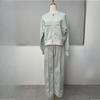 Spring  Ladies Suit Women's Solid Color Sweater Jacket Casual Straight Pants Suit
