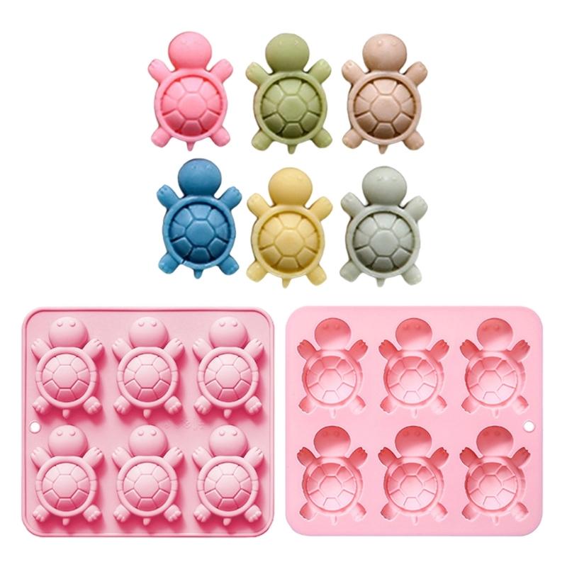 6 håligheter Stor sköldpadda Moussetårtsform Livsmedelskvalitet Silikon Chokladdessert Bakform Familjesammankomst Bakverk