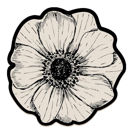 Flower Placemat Dining Table Heat Insulation Mat Absorbent Diatomaceous Earth Decorative Flower Mat