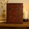 Leather Journal - Embossed Dragon Chakra Stones 100 Pages