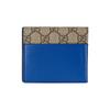 Gucci Hollow Interlocking Double G Logo Canvas And Leather Wallet Men wallet Blue Ebony 701420-K9GSG-9972
