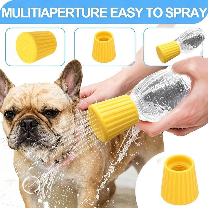 1Pcs Handheld Shower Head Portable Bottle Shower Head White Threaded Adapter Spray Head For Pet Bathing And Plants Watering