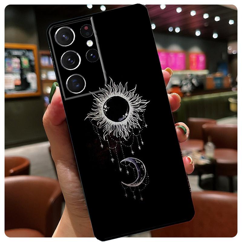 Sun And Moon Star Phone Case For Samsung Galaxy S24 Ultra S20 S21 S22 S23 S25 Ultra S9 S10 Plus S25 FE Cover