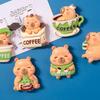 Lovely Capybara Fridge Magnet 3D Animal Decorative Sticker for Refrigerator Office Whiteboard Kitchen