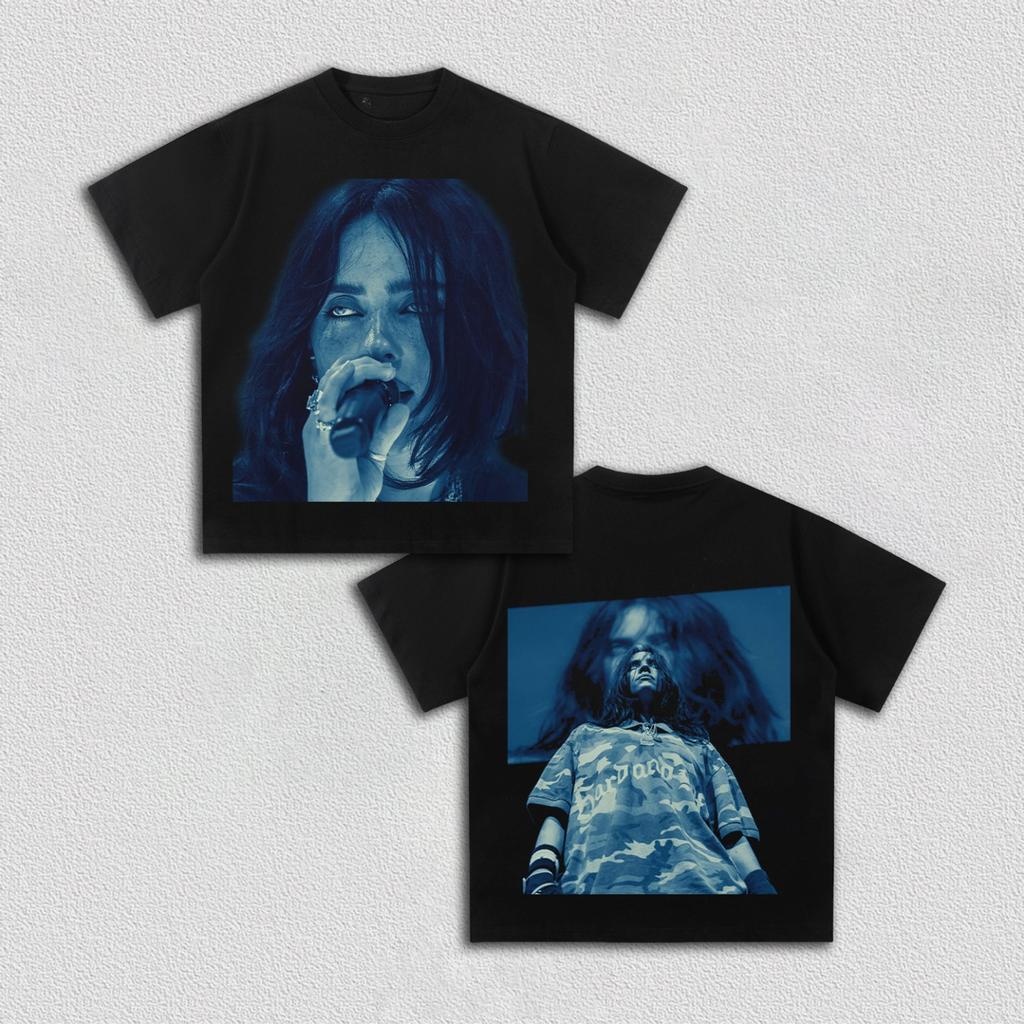 Billie Eilish Y2k Graphics Cotton Unisex Shirt 2026 New Short Sleeve Unisexs Womens Fashion Hiphop 2026 Summer Tshirt Fan Gifts