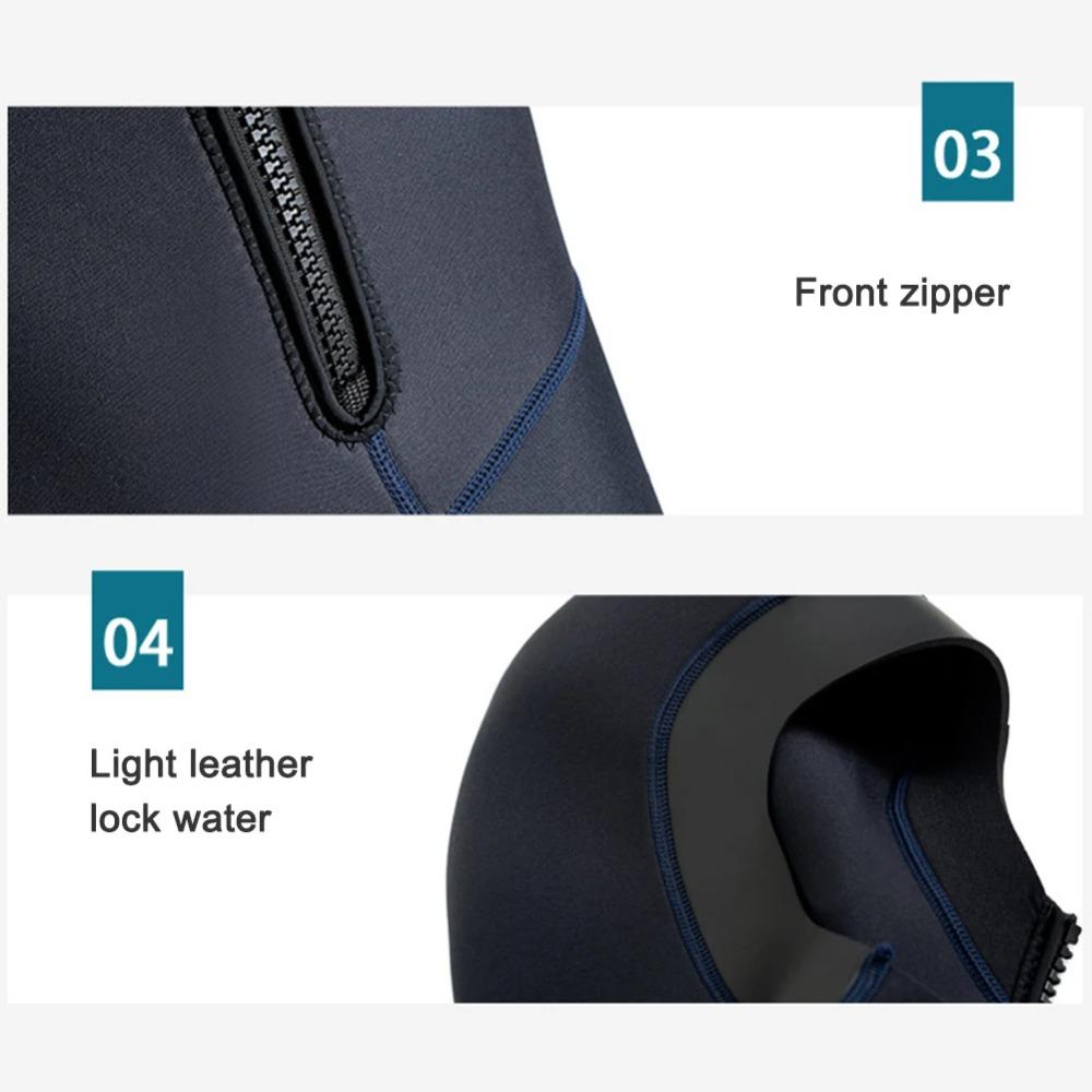 Neoprene Diving Surfing Suit Cold Proof Unisex Diving Protection Clothes with Zipper Elastic Anti-scratch Water Sports Equipment