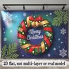 Christmas Wreath Wedding Themed Birthday Photo Backdrop, Polyester Banner for Home Room Wall Decor