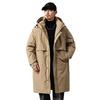 Xi Gao Men's Mid-Length Winter Down Jacket: High-Quality, Windproof, Warm, Thickened, Versatile, Casual.