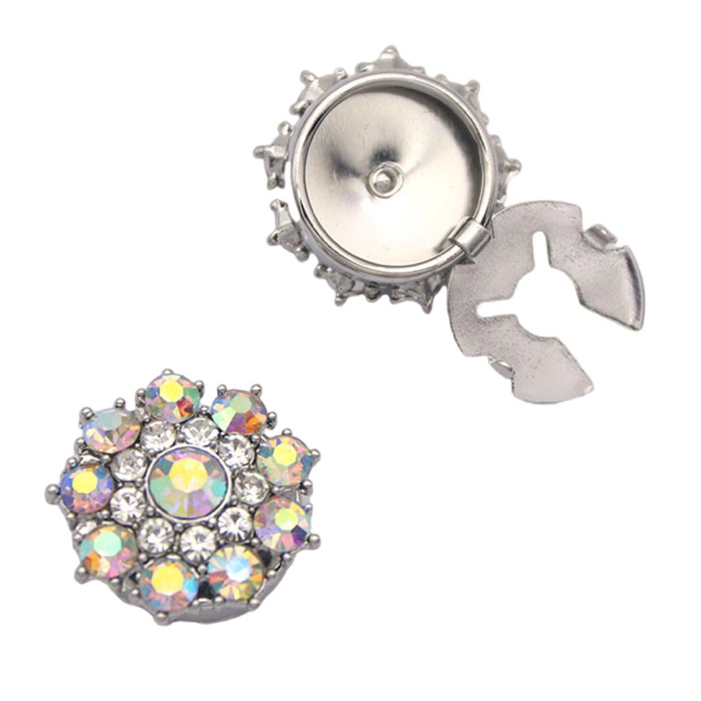 Sophisticated Dress Cuff Links Sparkling Multi Tone Glass Design Comfortable Daily Wear Solution
