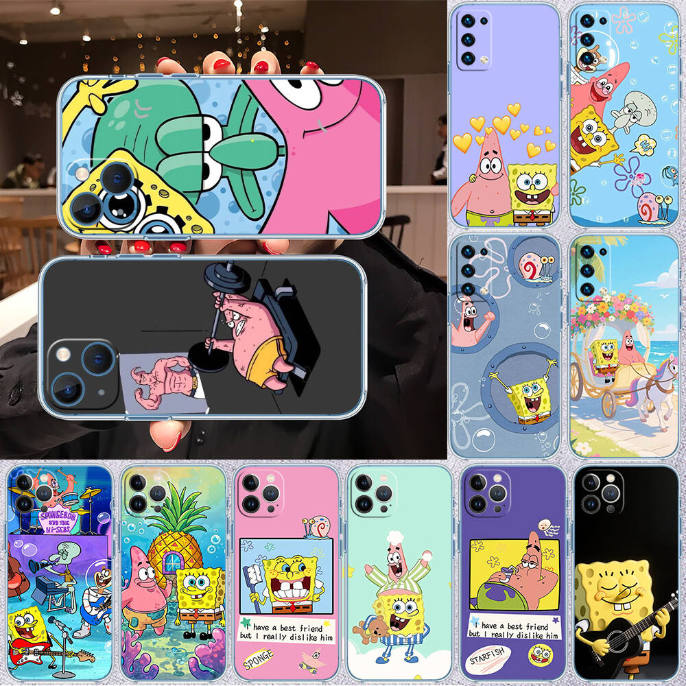 SpongeBob Patrick Star Phone Case for Motorola Edge 20 30 S30 40 50 Fusion Lite Plus Pro Neo Ultra One Hyper Power Action Zoom Macro Vision