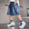 Sommer Kinder Shorts Junge Jungen Lockere Denim Hose Kinder Gerade Gewaschene Jeansshorts Passform 12-13 Jahre