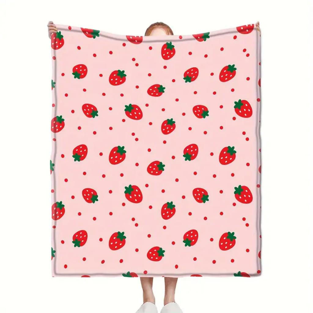 1pc Pink Blanket Love Heart 3D Print Flannel Blanket for Home Living Badroom Decoration Birthday Gift for Girl Daughter
