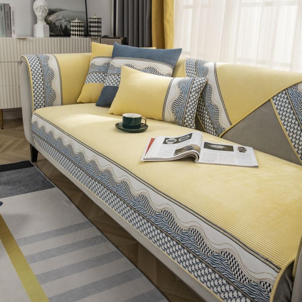 

Чехлы для диванов в стиле пэчворк для гостиной, противоскользящие пылезащитные чехлы для диванов, универсальные моющиеся диванные подушки с цветными блоками, всесезонные 70X70