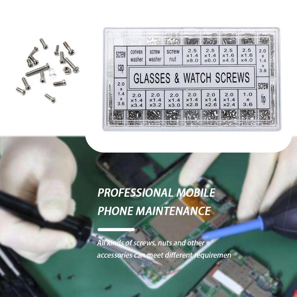 Glasses Repair Kit Small Sunglasses Optical Repairing Parts Nut Part Eyeglasses Repair Screws Replacing Accessory